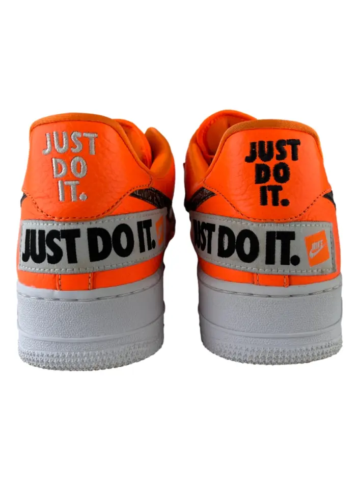 Tenis Nike Air Force 1 Low Just Do It Laranja Original Etiqueta Unica