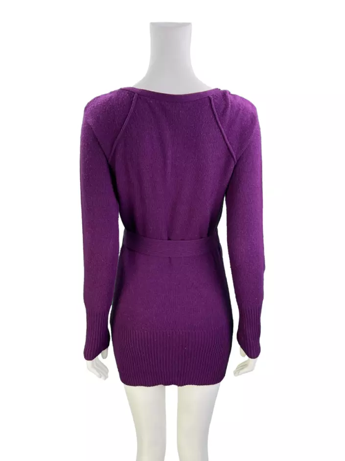 Vestido Armani Exchange Tricô Lã Roxa Original - | Etiqueta Única