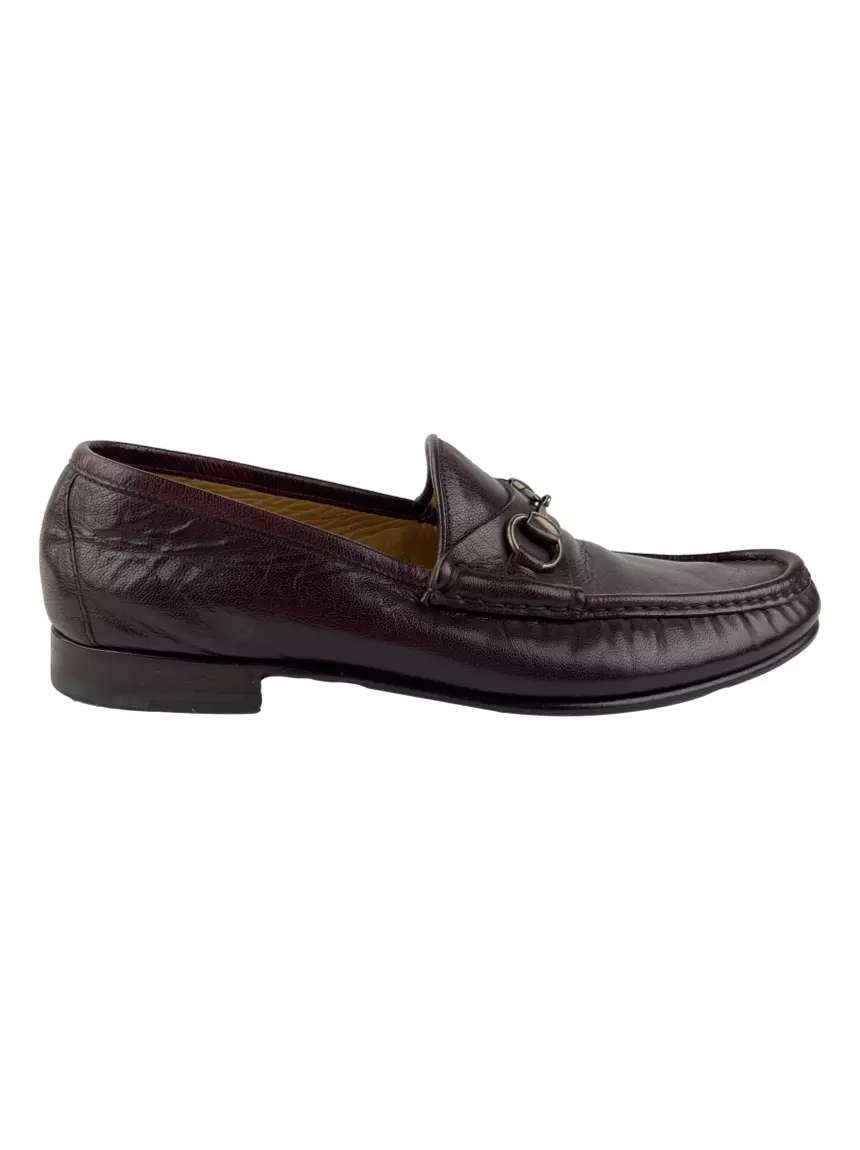 Loafer Gucci Horsebit 1953 Couro Vinho - DOJ179 Original