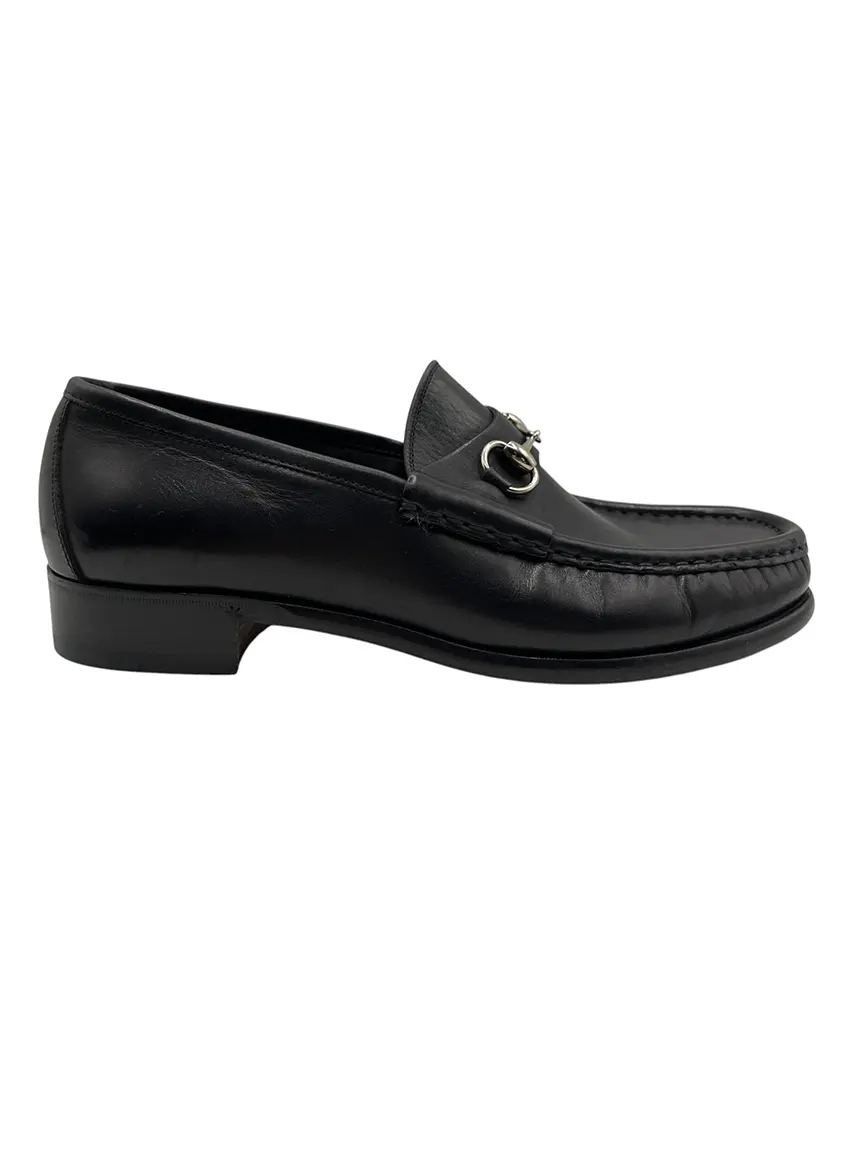 T*a様 GUCCI LOAFER 26.5 Loafer Gucci Horsebit Marrone Preto - LTA470 Original | Etiqueta Única