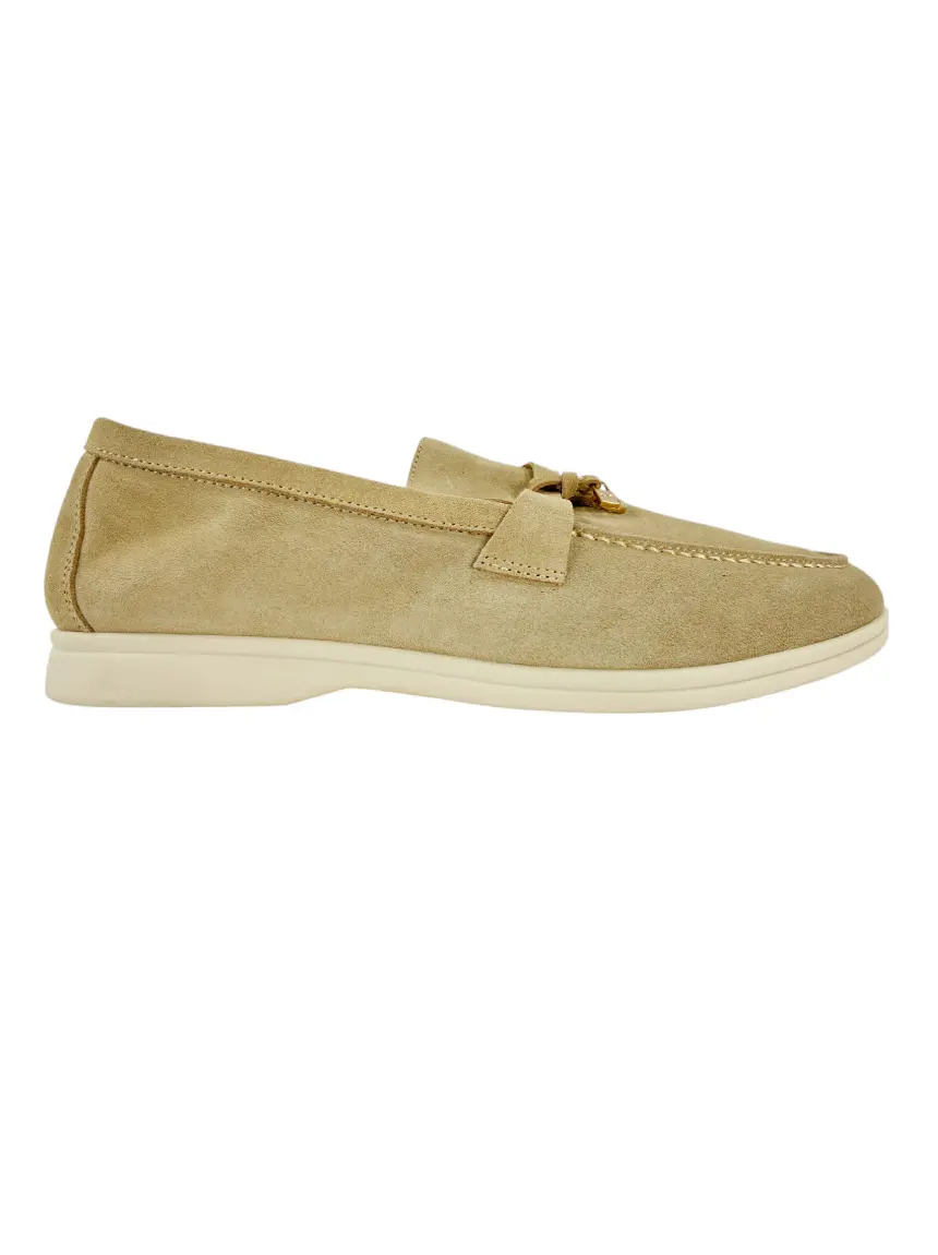 Loafer Loro Piana Summer Walk Bege - KXQ19 Original | Etiqueta Única