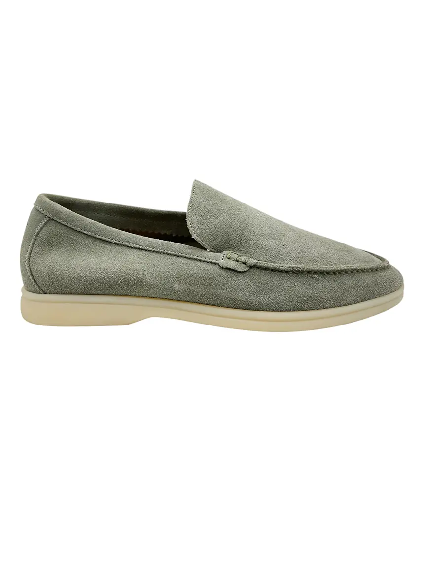 Loafer Loro Piana Summer Walk Cinza - CJGX21 Original | Etiqueta Única
