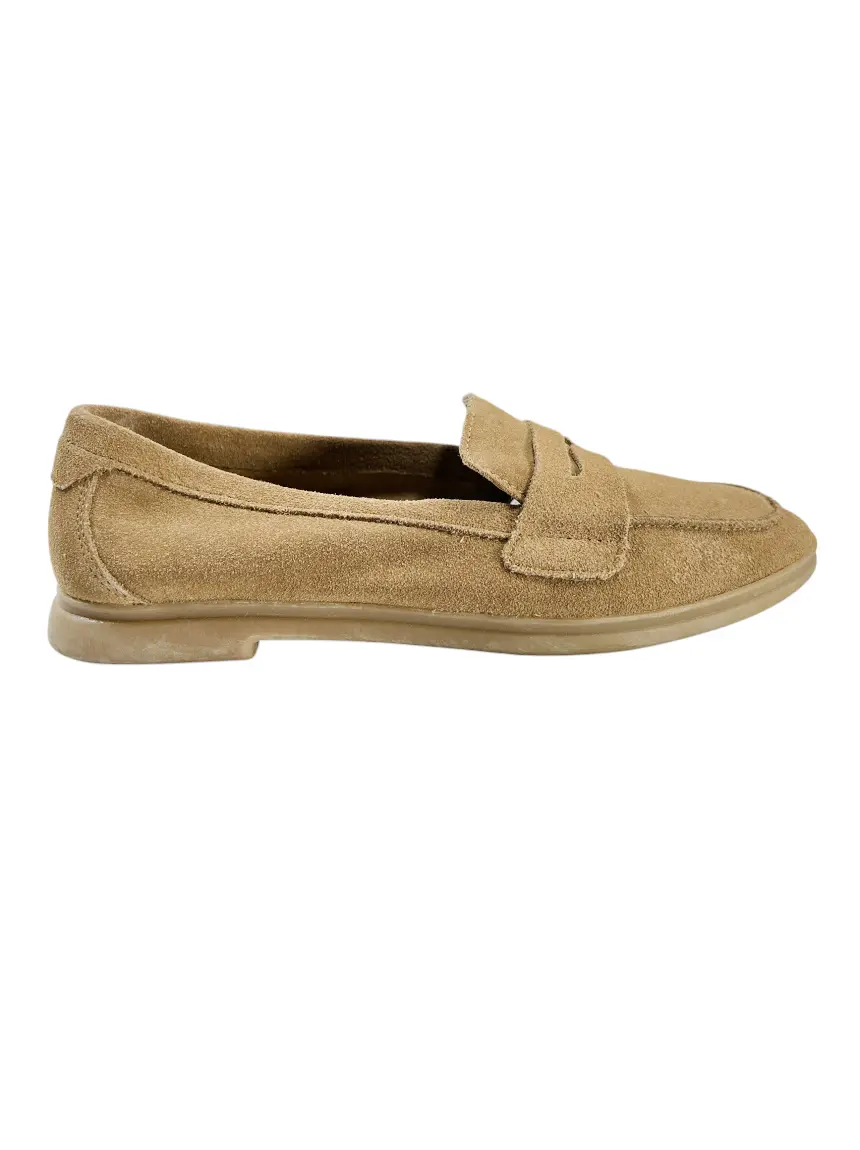 Loafer Zara Camurça Marrom - SYZ136 Original | Etiqueta Única