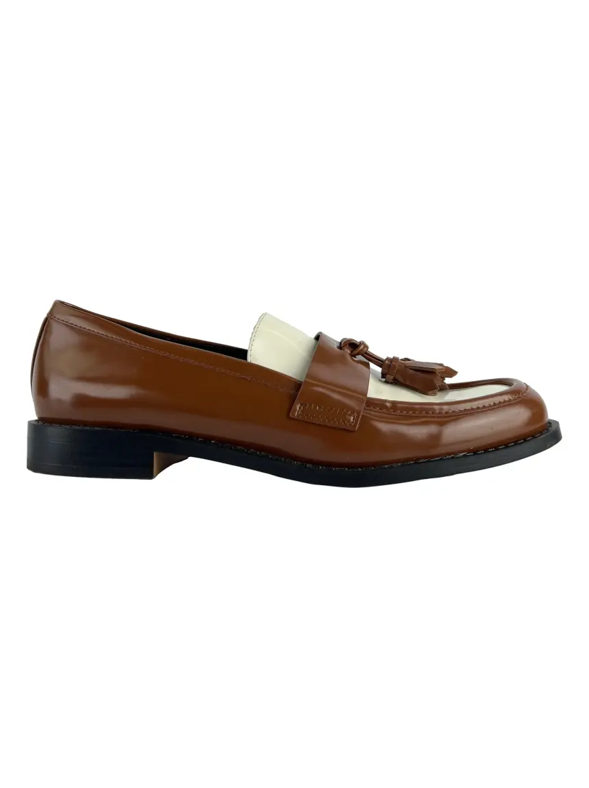 Loafer Zara Recortes Bicolor QN616 Original Etiqueta Única