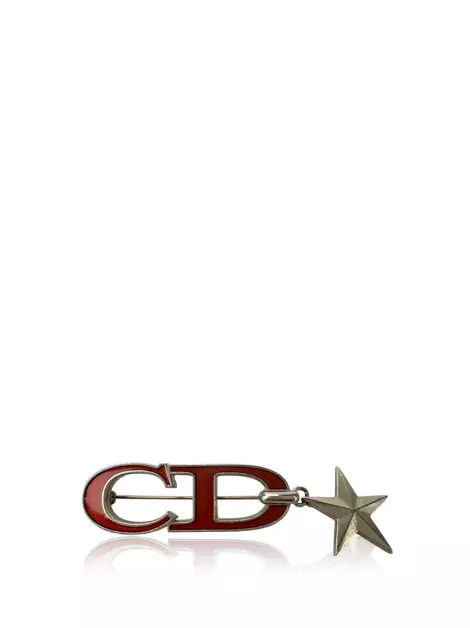 Broche Christian Dior Estrela Vermelho