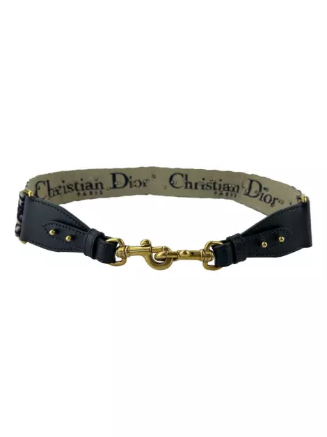 Alça Christian Dior Oblique Studded Azul