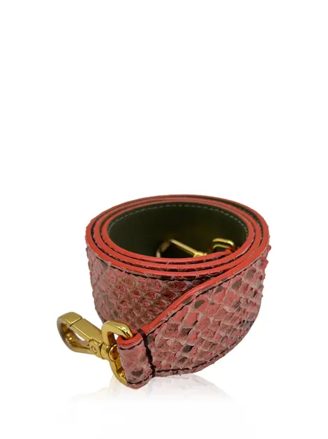 Alça Fendi Python Rosa