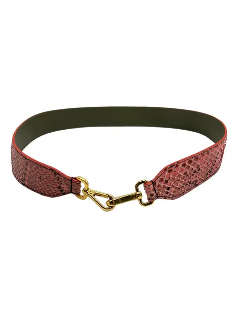 Alça Fendi Python Rosa