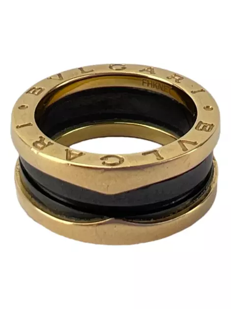 Anel Bulgari B.Zero1 Cerâmica e Ouro Rose