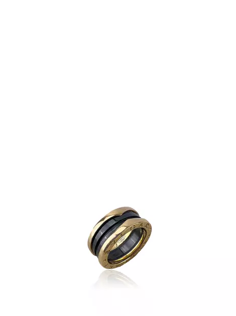 Anel Bulgari B.Zero1 Cerâmica e Ouro Rose