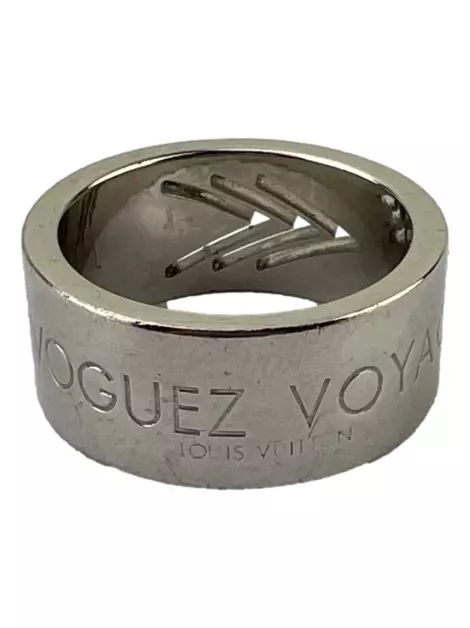 Anel Louis Vuitton Volez Voguez Voyagez Prateado