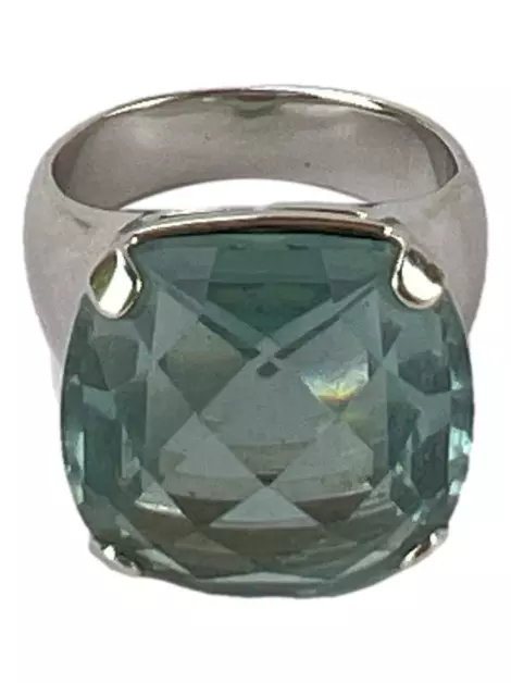 Anel Swarovski Cristal Prateado