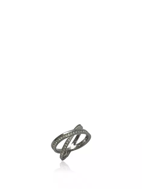 Anel Swarovski Ring Prateado