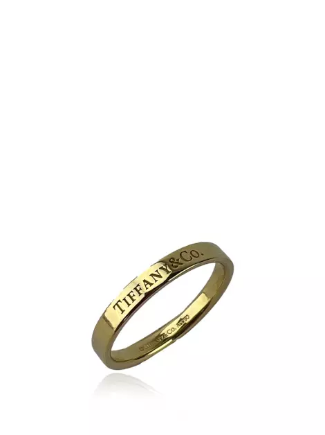 Anel Tiffany & Co Logo Band Ouro