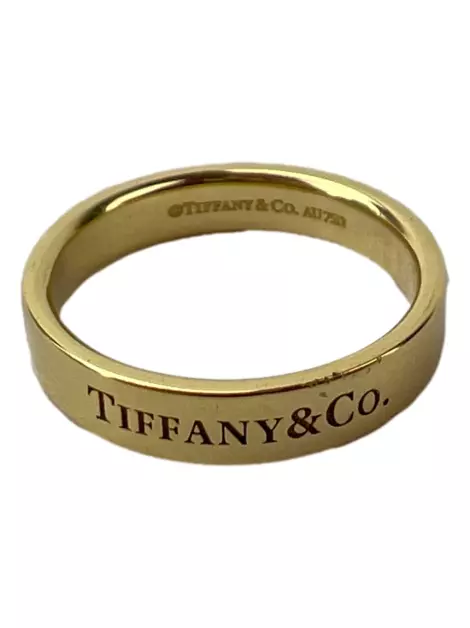 Anel Tiffany & Co Logo Band Ouro