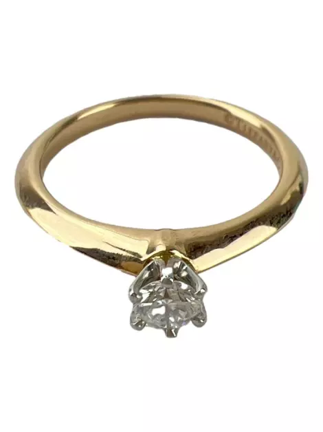 Anel Tiffany & Co Solitário Ouro Rose Diamante
