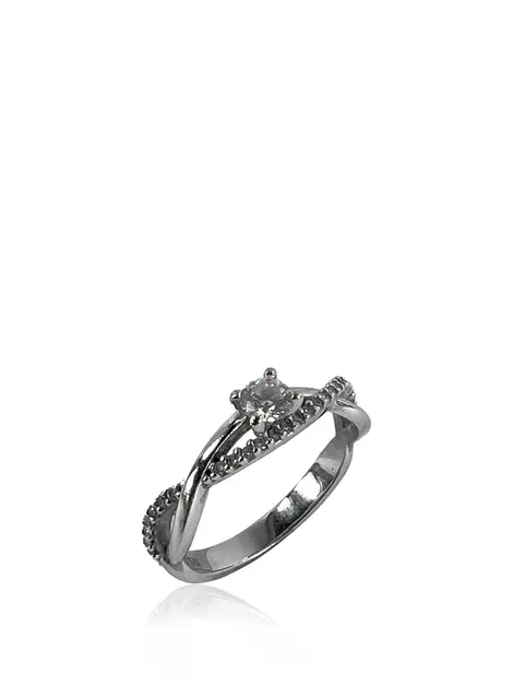 Anel Vivara Infinity Ouro Branco e Diamantes