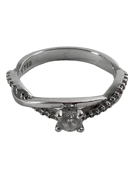 Anel Vivara Infinity Ouro Branco e Diamantes