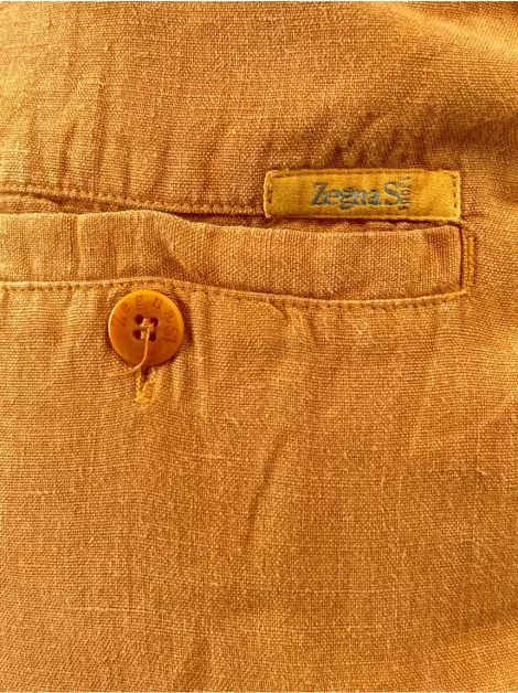 Bermuda Ermenegildo Zegna Linho Laranja