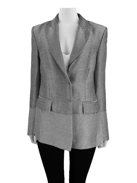 Blazer Alberta Ferretti Texturizado Bicolor