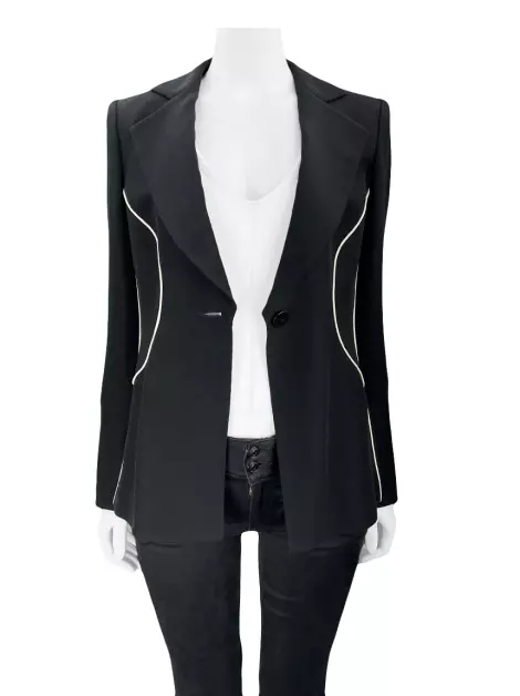 Blazer Armani Collezioni Acinturado Preto