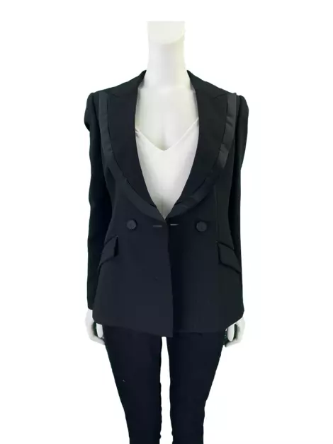 Blazer Armani Collezioni Acinturado Preto