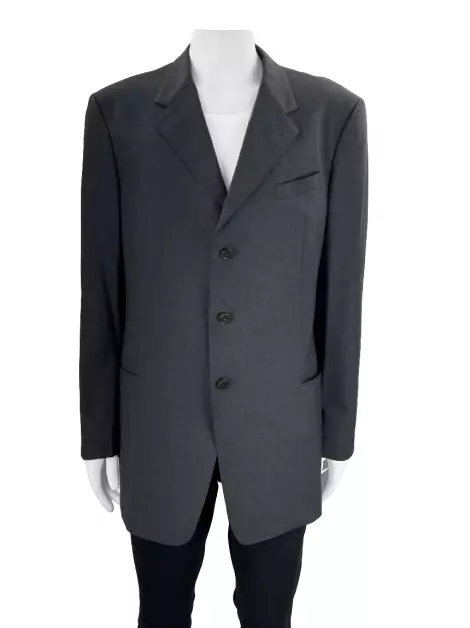Blazer Armani Collezioni Lã Cinza