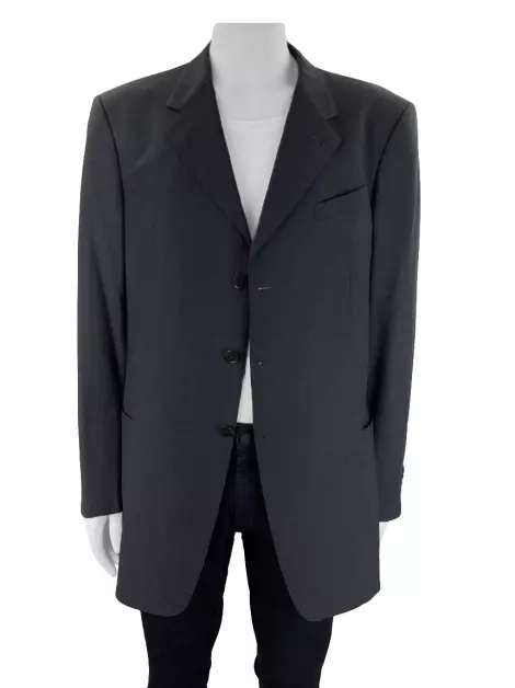 Blazer Armani Collezioni Lã Cinza