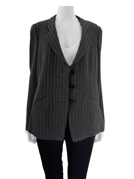 Blazer Armani Collezioni Reto Chevre Preto