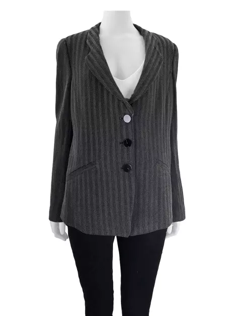 Blazer Armani Collezioni Reto Chevre Preto