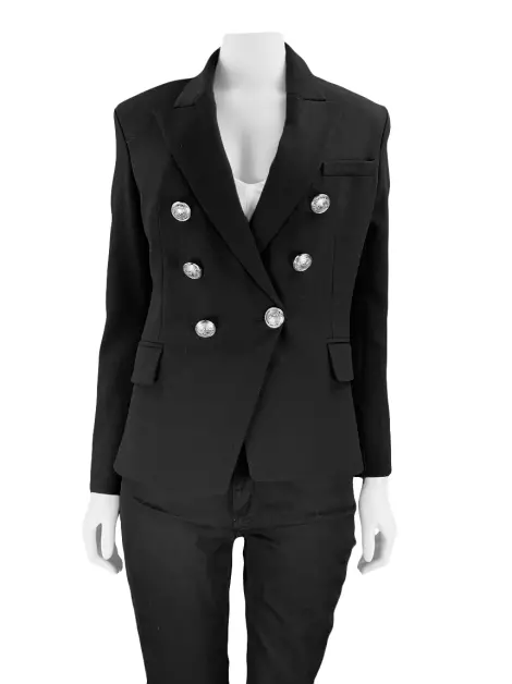 Blazer Balmain Lã Preta