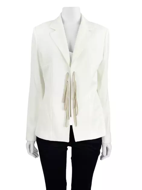 Blazer Bebe Trançado Off-White
