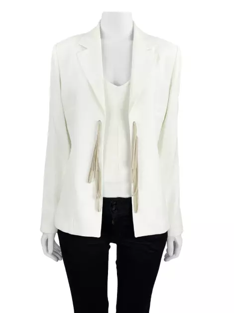 Blazer Bebe Trançado Off-White