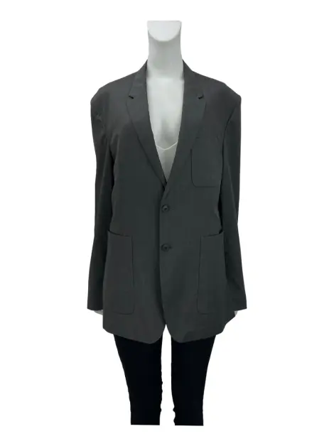 Blazer Burberry Tecido Cinza