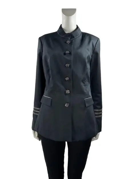 Blazer Carol Bassi Tecido Preto