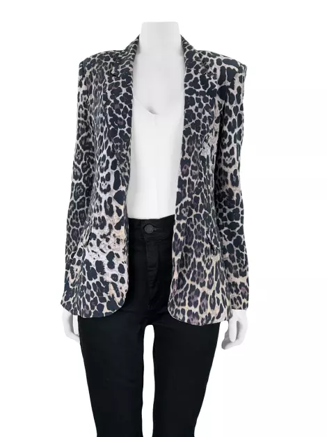 Blazer Daslu Tecido Animal Print