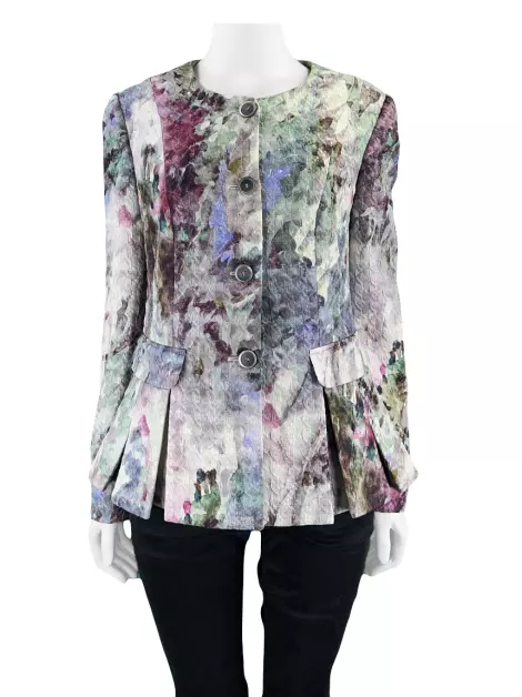Blazer Emporio Armani Jacquard Metálico