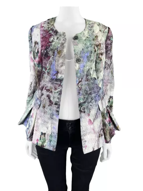 Blazer Emporio Armani Jacquard Metálico