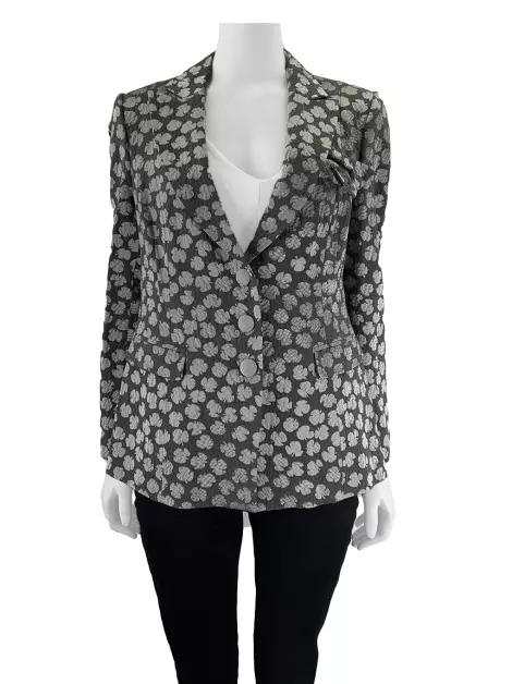Blazer Emporio Armani Texturizado Cinza