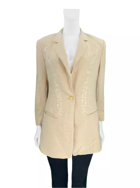 Blazer Escada Tecido Dourado