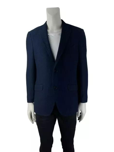 Blazer Etro Texturizado Azul Marinho