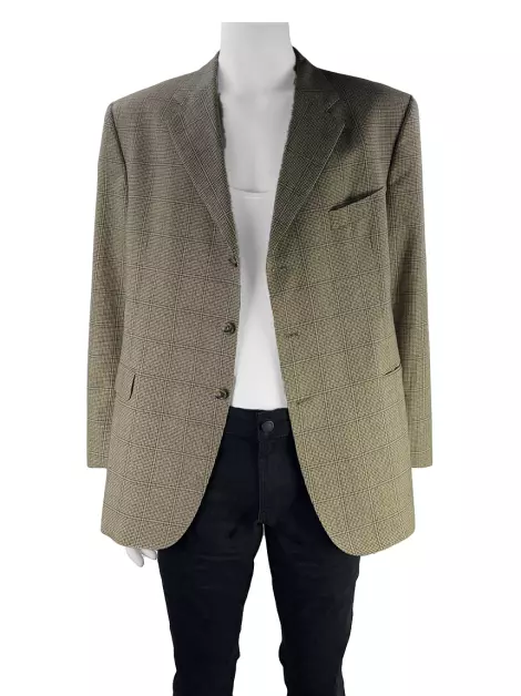 Blazer Façonnable Lã Estampado