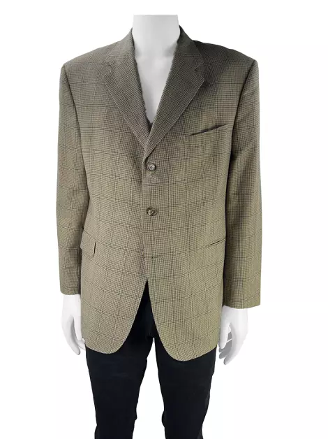 Blazer Façonnable Lã Estampado