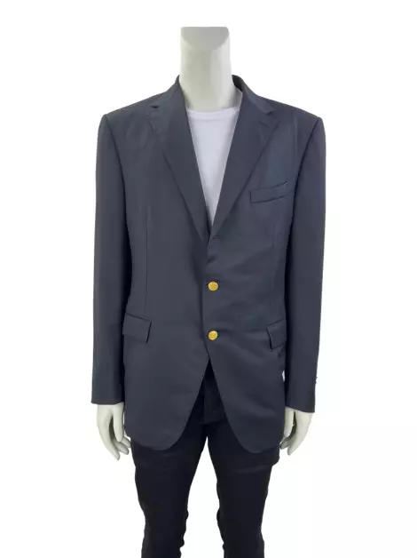 Blazer Façonnable Lã Preto