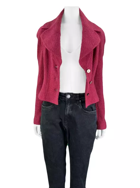 Blazer John Galliano Tweed Cereja