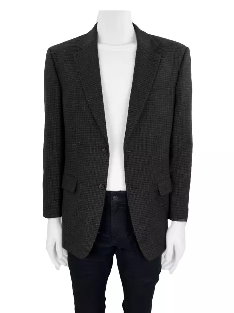 Blazer Jones New York Lã Estampado Marrom