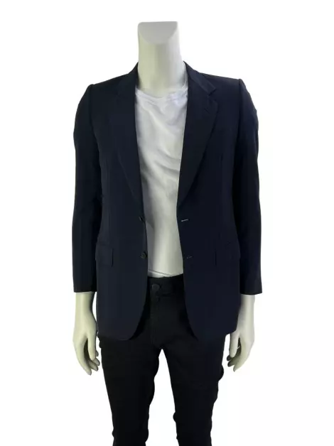 Blazer Lanvin Vintage Lã Azul Marinho