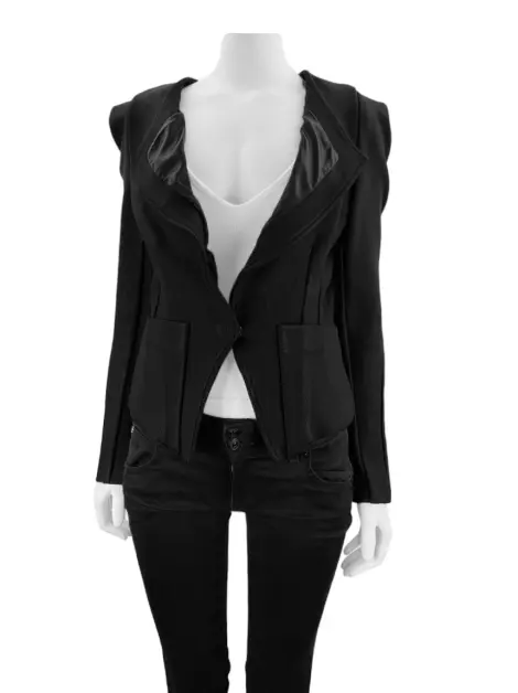 Blazer Lolitta Texturizado Preto