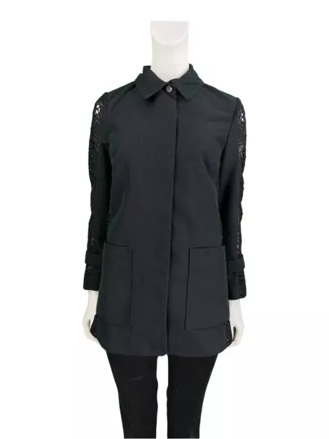 Blazer Maje Renda Preto