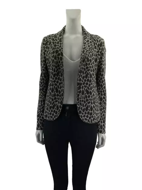 Blazer Max Mara Lã Animal Print